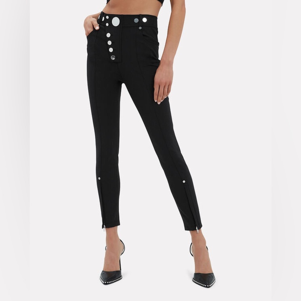 ALEXANDER WANG High Waist Snap Ponte Leggings Size 8 - Picture 3 of 7